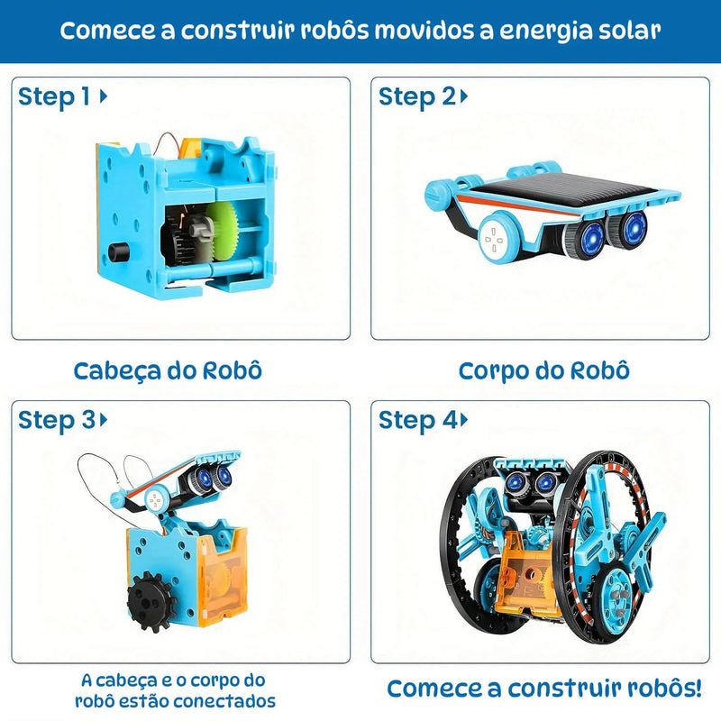 Kit Solar de Robô STEM 13 em 1 – Ciência e Construção Educacional para Crianças