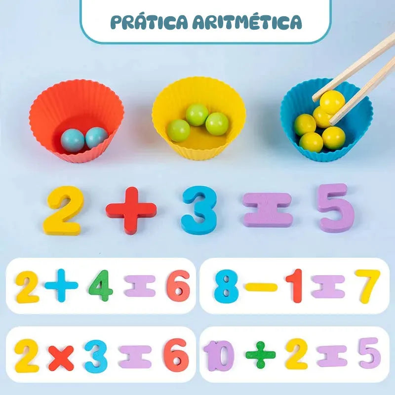 Caixa de Classificação de Cores Montessori com Contas e Clipe | Educação Matemática e Desenvolvimento Cognitivo