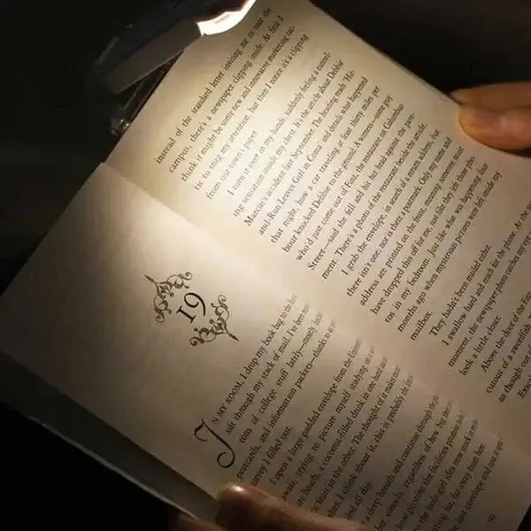 Luminária Portátil para Leitura BookLight™ | Leitura Confortável e Sem Cansaço