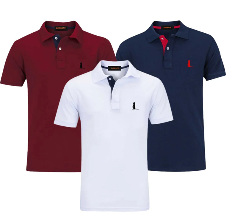 Kit 3 Camisas Masculina Polo