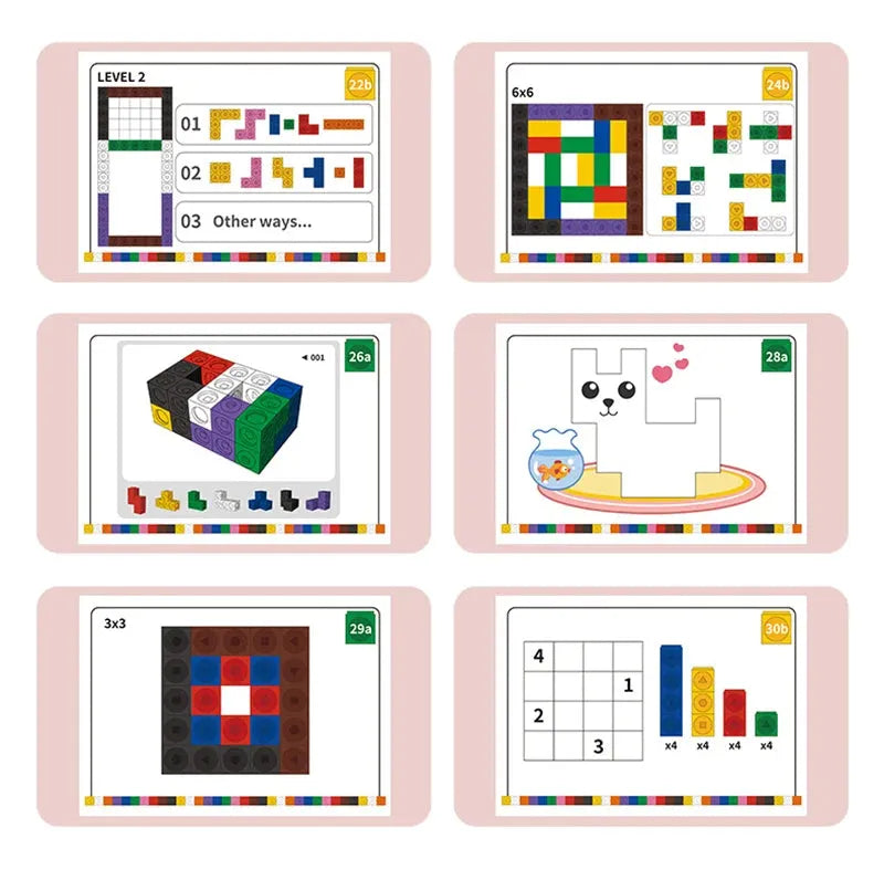 Blocos de Montar Matemáticos - Jogo Educativo de Encaixe 3D Montessori para Crianças