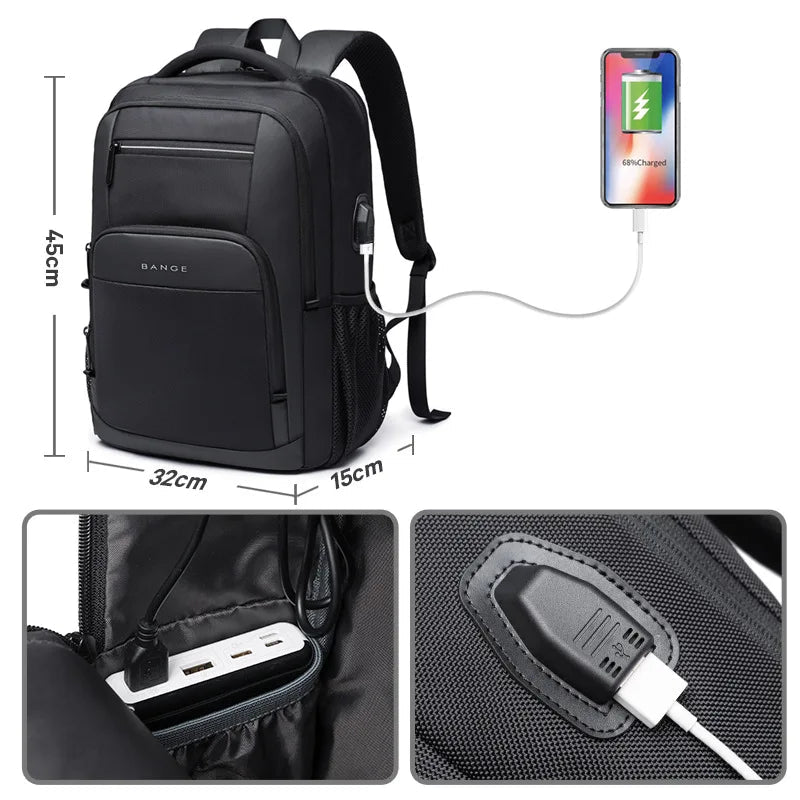 Mochila Escolar Masculina Design Com Carregamento USB