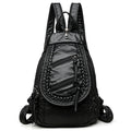 Mochila De Viagem Feminina Pequena  Bolsos Duplos Frontal