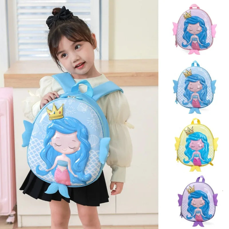 Mochila Escolar Infantil  Estampa Sereia  Grande Capacidade