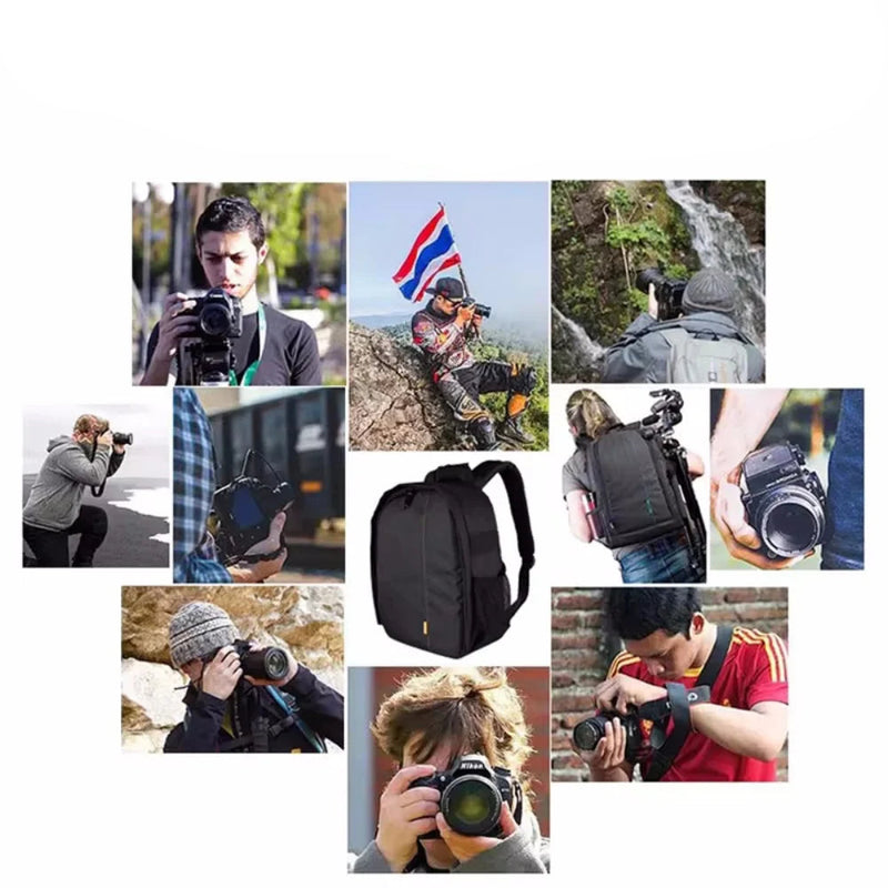 Mochila Para  Câmera Fotográfica Impermeável  Multiplas Divisórias