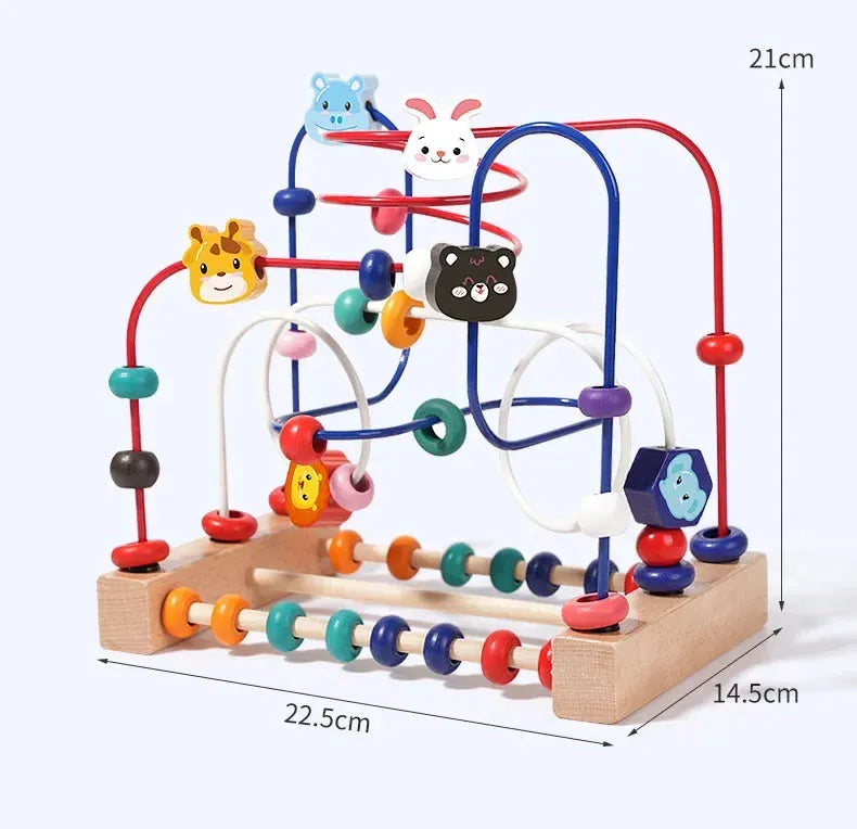 Brinquedo Educativo de Madeira - Labirinto de Contas Montessori