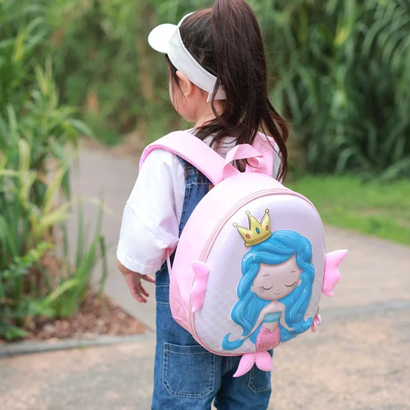 Mochila Escolar Infantil  Estampa Sereia  Grande Capacidade