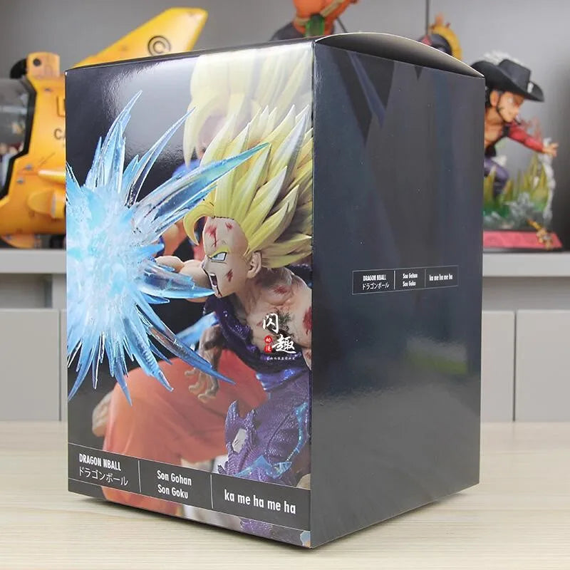 Figura de Ação Dragon Ball Z - Son Goku e Son Gohan Super Saiyan 23cm