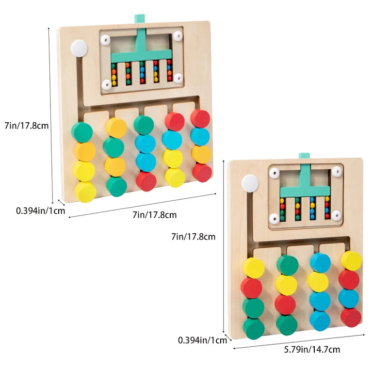 Quebra-Cabeça de Correspondência de Cores - Jogo Montessori de Lógica e Coordenação Motora