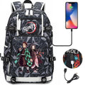 Mochila Escolar Masculina Estampa De Desenho Animado Com Carregamento USB Grande