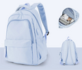 Mochila Escolar Unissex  Estilo Casual Resistente Lisa USB