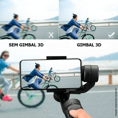 Gimbal Estabilizador de Celular com 3 Eixos e 330 Graus