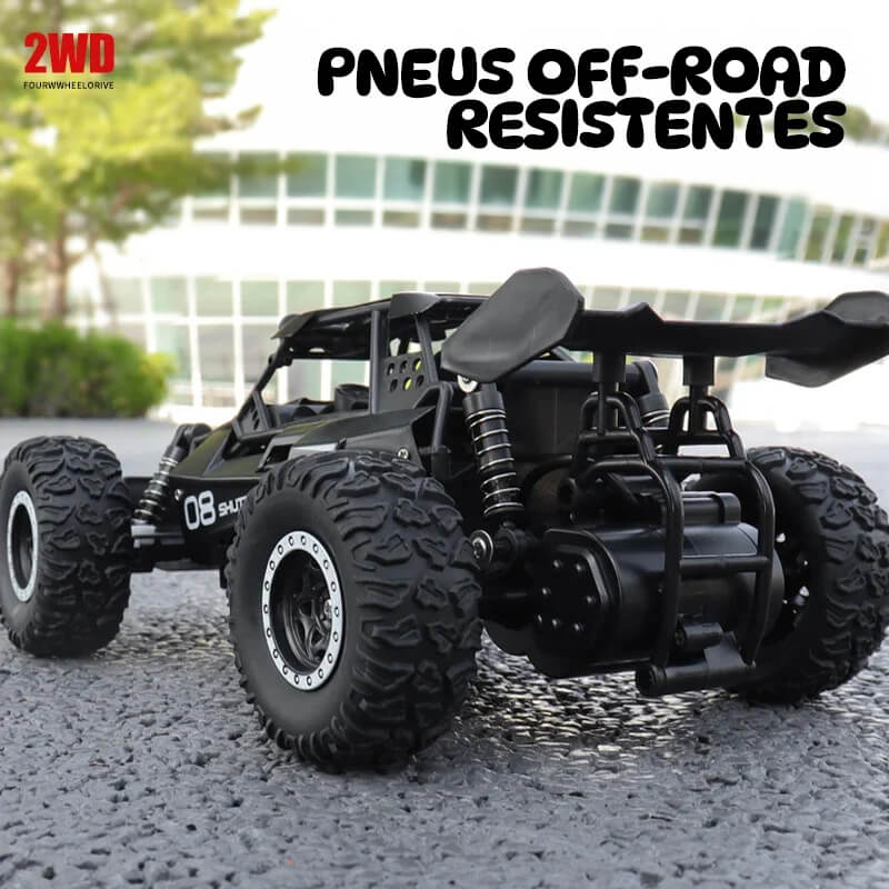 Carro RC Off-Road 2WD com Luz LED 1:16 – Alta Velocidade para Drift e Aventura