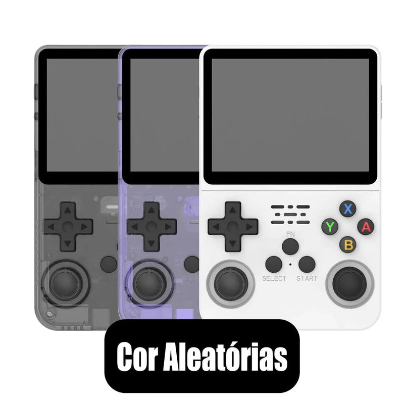 Mini Console de Jogos Portátil R36S | Tela IPS 3,5" | 64GB